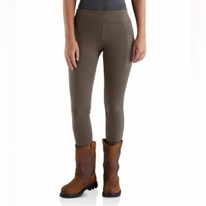 Carhartt brown force fitted lightweight leggings, L